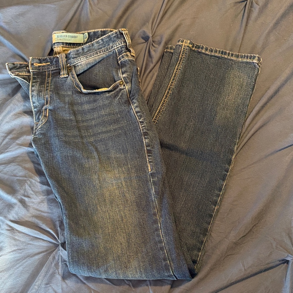 Rock and Roll Cowboy Revolver  Slim Straight Jeans